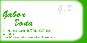 gabor doda business card